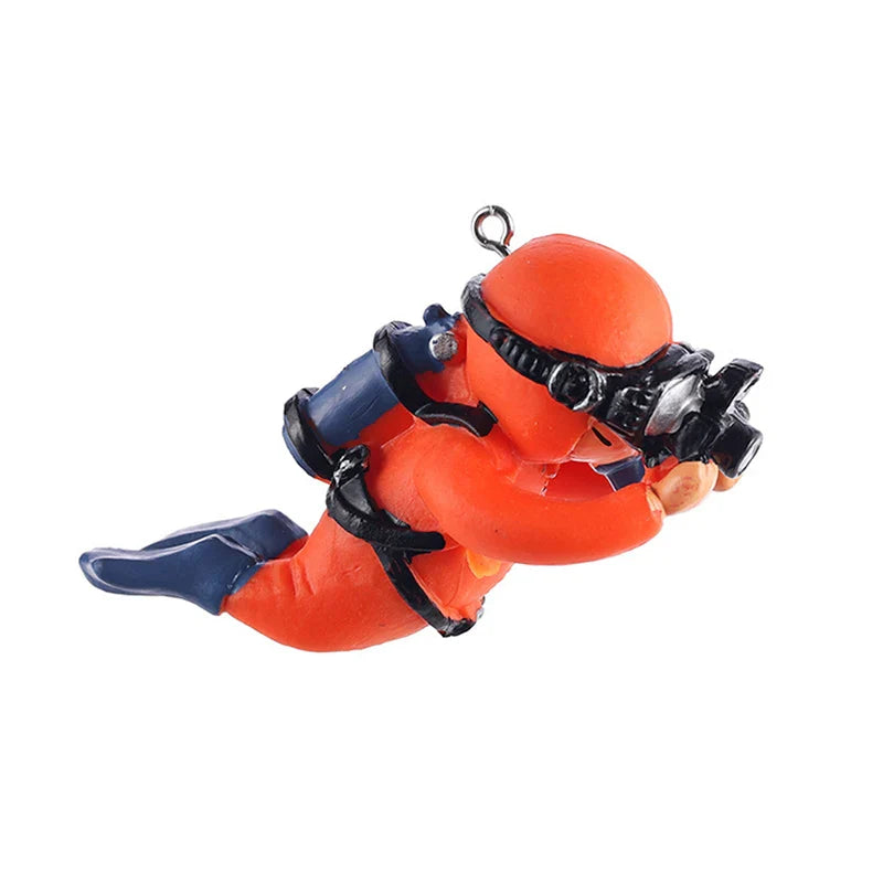 Kawaii Resin Mini Diver Frogman Fish Tank Floating Ornament