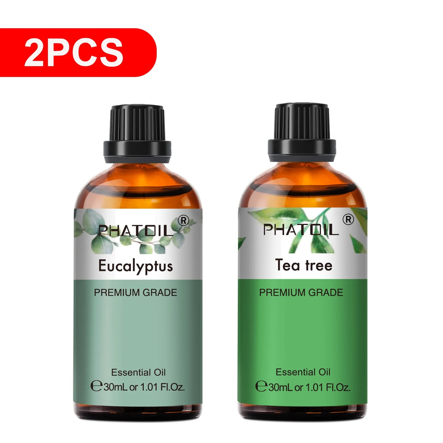 PHATOIL 30ml Lavender Lemon Eucalyptus Sandalwood Bergamot Aromatherapy Essential Oil For Diffuser,Candle Making,DIY Soap & Bomb Peaceful Pleasures Health and Wellness