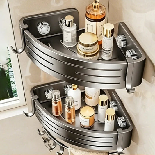 No-Drill Suction Cup Bathroom Shelf – Shampoo & Tissue Holder Bathroom Wall Shelf Peaceful Pleasures Health and Wellness