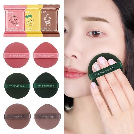 Velvet Powder Puff Makeup Sponge – Triangle & Circle | Non-Latex Makeup Sponge Puff Peaceful Pleasures Health and Wellness