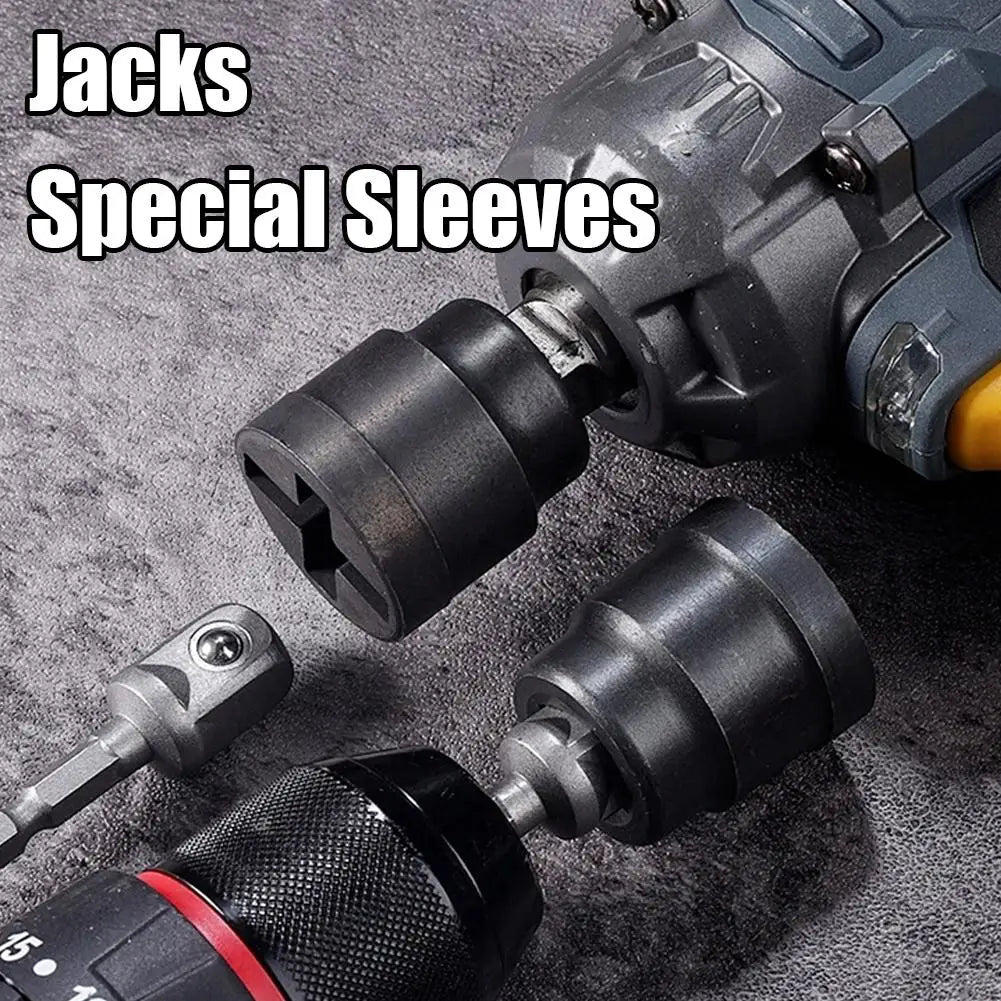 Car Jack Adapter Socket Wrench,Universal Heavy Duty Tool Change Electric Drill Power Tool Converter For Car Lifting Jack Peaceful Pleasures Health and Wellness