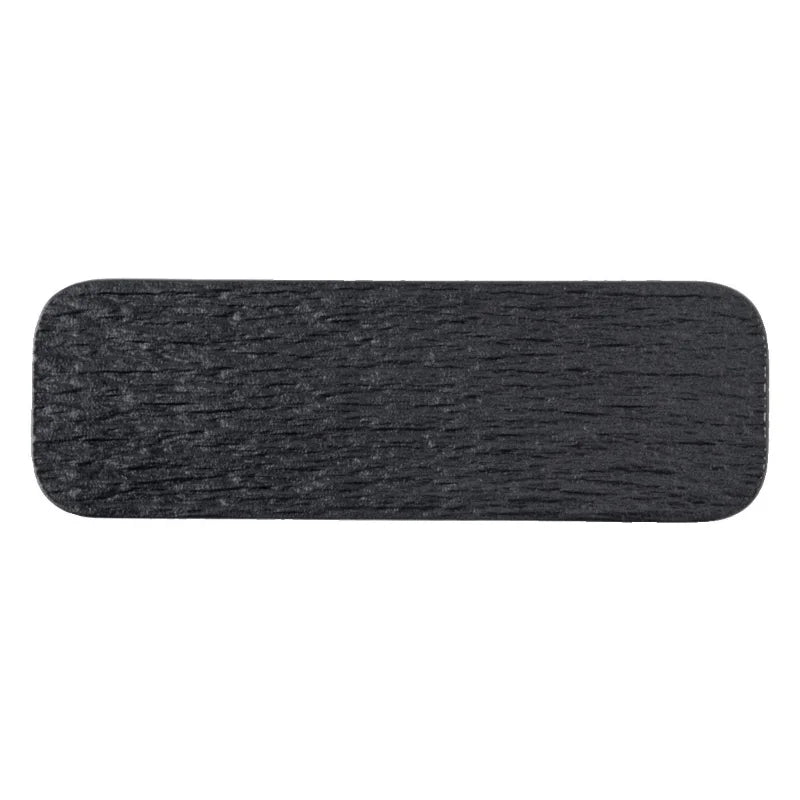 10-inch White and Black Stone Grain Rectangle Flat Tray for Hotel layout Plates Restaurant Ceramic Serving Sushi pastry plate Peaceful Pleasures Health and Wellness