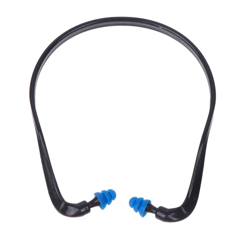 1PC Soft Silicone Head-mounted Earplugs Noise Reduction Ear Plugs for Sleeping & Working Anti-Noise Earmuff Hearing Protector Peaceful Pleasures Health and Wellness Blue