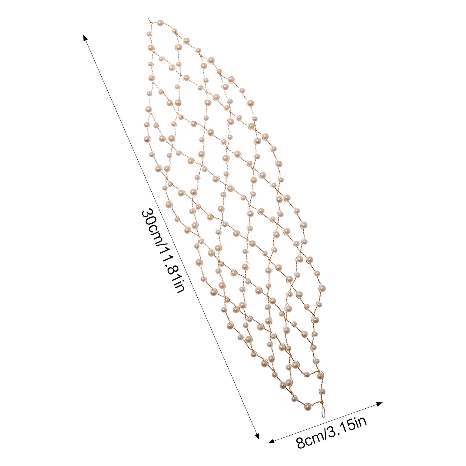 Pearl Embellished Mesh Headband For Women Elastic Net Hair Accessory With Pearl Decoration Peaceful Pleasures Health and Wellness