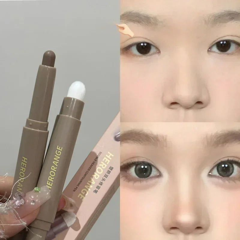 Double-Head Contour Pen & Smudge Brush | Nose Shadow Stick