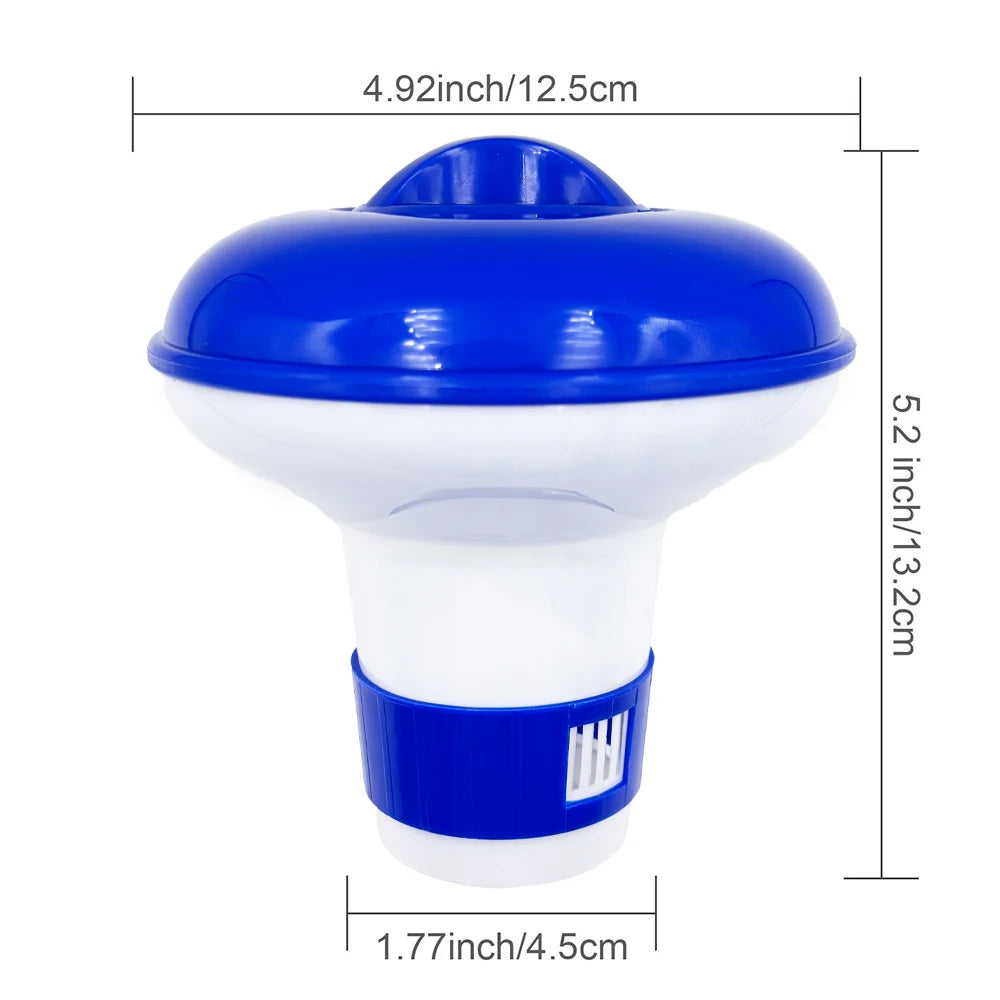Floating Swimming Pool Chemical Floater Chlorine Bromine Tablets Floating Dispenser Applicator Swimming Spa Hot Tub Supplies Peaceful Pleasures Health and Wellness