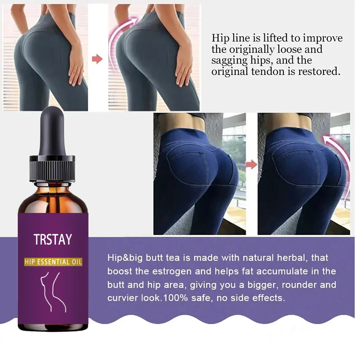 TRSTAY Hip Lifting Firming Enhancement Body Oil | Unisex