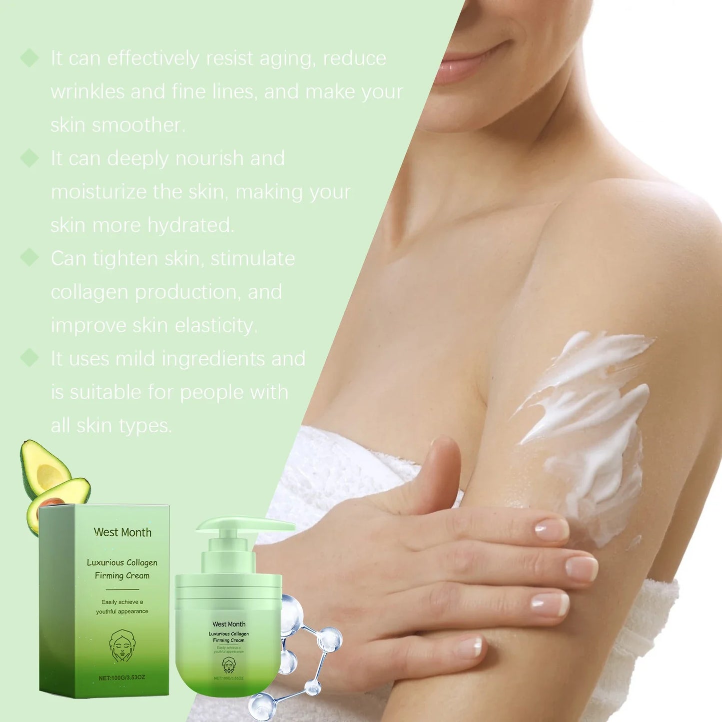 WEST MONTH Collagen Body Cream – Firming & Moisturizing