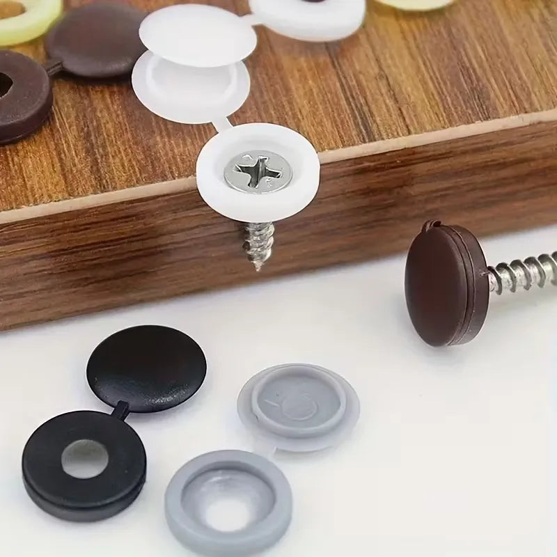 Plastic Screw Cover Caps M4/M3.5 – Cabinet Hole Caps & Hinges Set