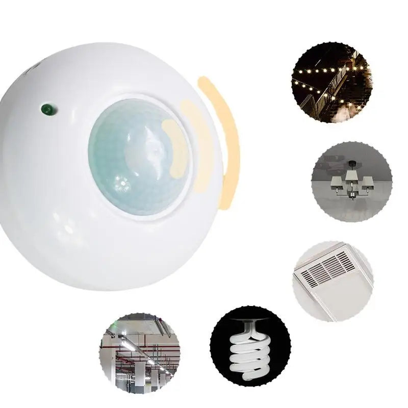 1Set Human Body Infrared Detector 180 Degree AC110-240V Ceiling Mounted PIR Super Slim Motion Sensor Light Switch Peaceful Pleasures Health and Wellness