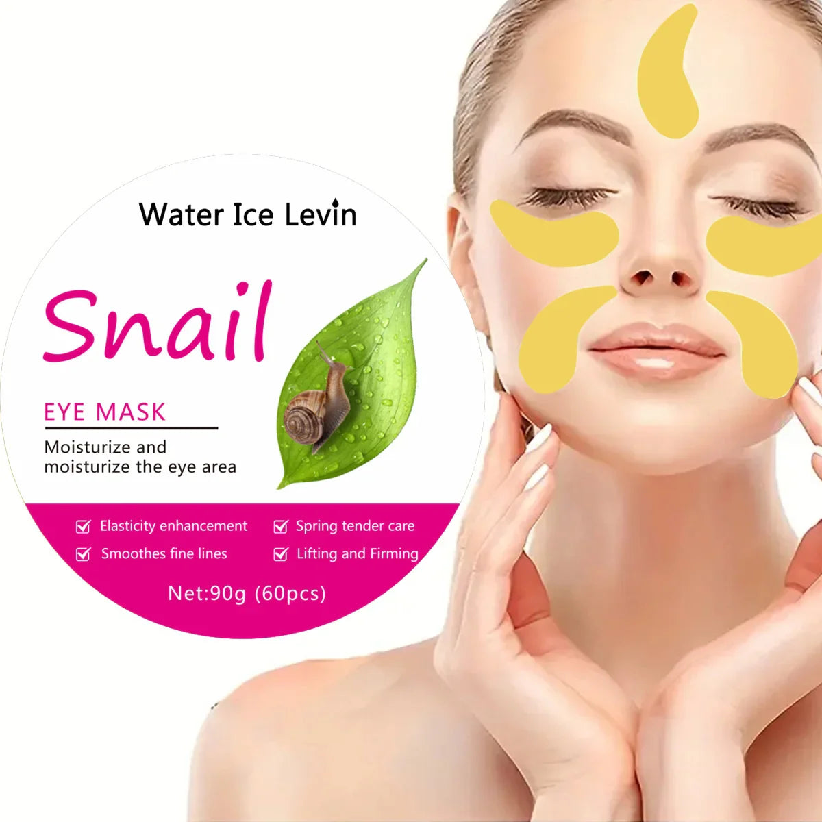 Snail Collagen Eye Mask – Glycerin & Panthenol, 60 Pcs