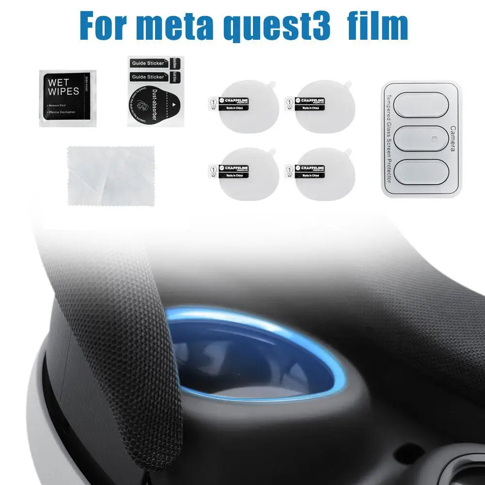 Tempered Glass Kit For Meta Quest 3 VR Lens Protector HD Clear Anti-scratch Protective Film For Meta Quest3 Accessories Peaceful Pleasures Health and Wellness
