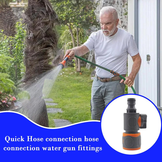 Quick Connect Garden Hose Adapter with Stop Valve | Easy Install Hose Connector Valve Peaceful Pleasures Health and Wellness Default Title