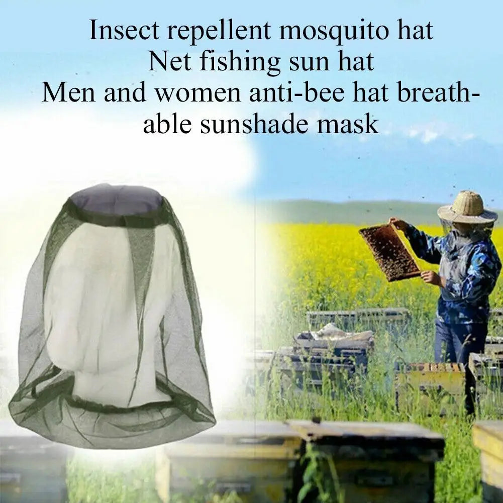 Breathable Mesh Anti Mosquito Fishing Cap Anti Gnat Hat Bug Head Net Cover Insect Mesh Outdoor Traveling Fishing Camping Peaceful Pleasures Health and Wellness