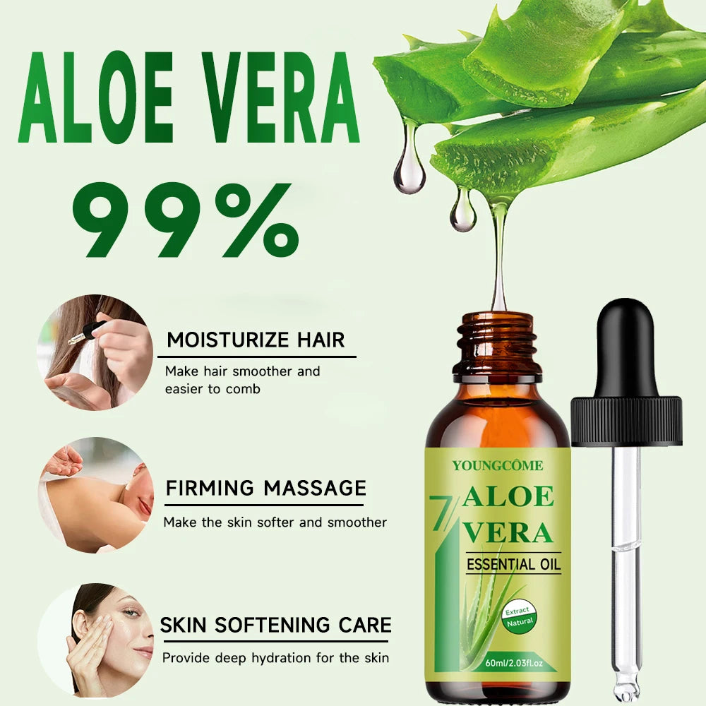 Aloe Vera Essential Oil – Anti-Aging Moisturizing Massage Body Oil Aloe Vera Body Oil Peaceful Pleasures Health and Wellness