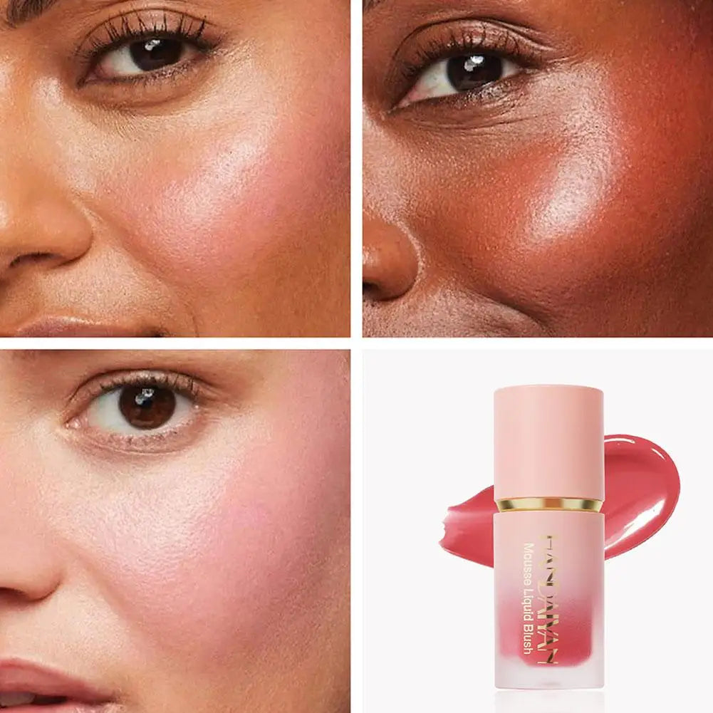 Matte Glitter Face Liquid Blusher Makeup Smooth Cheek Eye Mousse Blush Highlighter Stick Rouge Waterproof Contour Make Up Peaceful Pleasures Health and Wellness