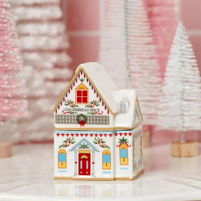 Mini Christmas Gingerbread House Spice Jar Set | Holiday Decor