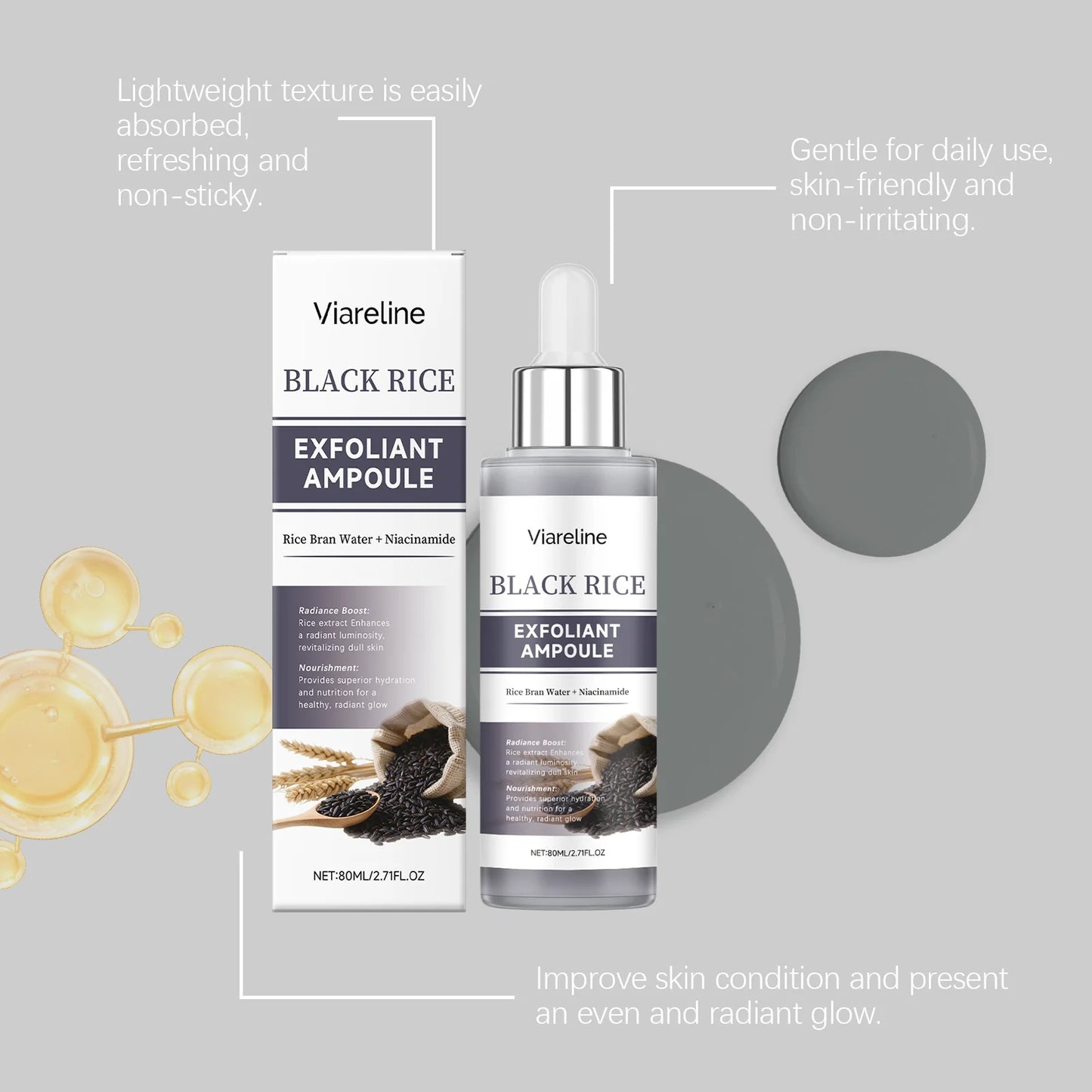 Black Rice Exfoliating Face Serum – Brighten & Shrink Pores