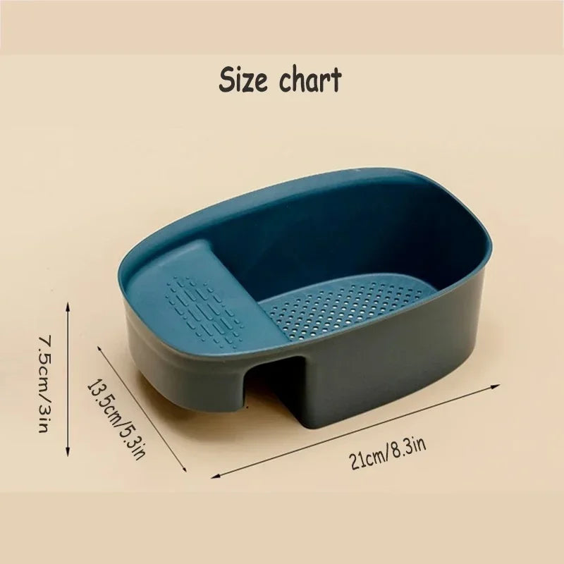 1pc-2pcs Collapsible Colander Kitchen Accessories Extendable Strainer Fruits Vegetables Noodle Drain Basket Drainer Over Sink Peaceful Pleasures Health and Wellness