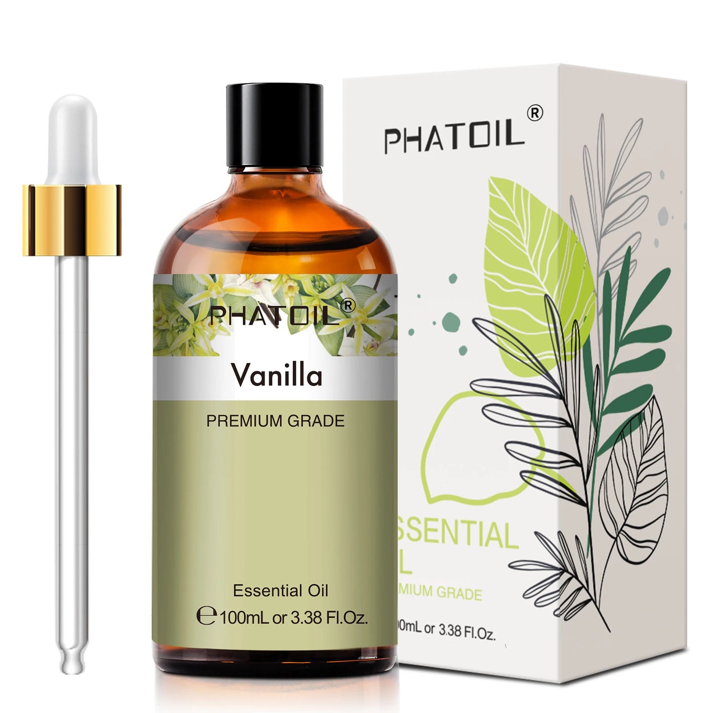 PHATOIL 100ml Aromatherapy Essential Oil-Lavender Rose Vanilla Eucalyptus Sandalwood Pine Needles for Diffuser,Candle Making Peaceful Pleasures Health and Wellness