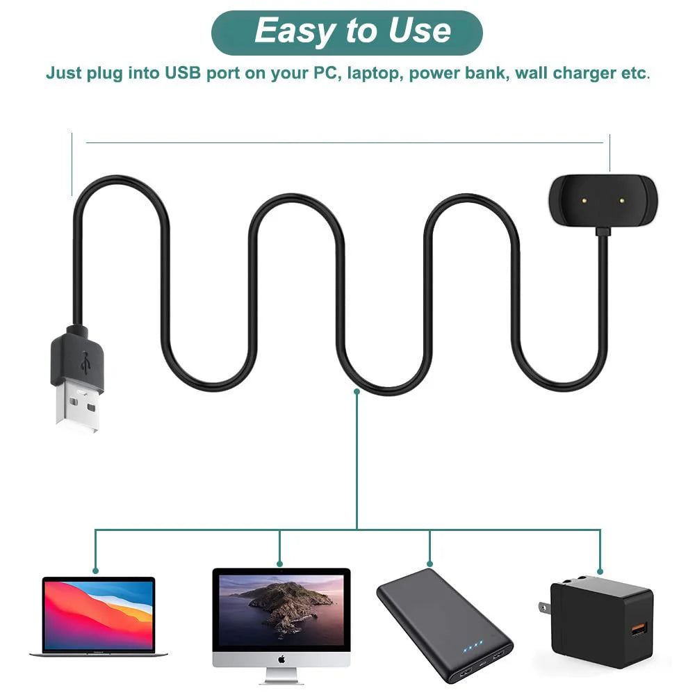 Amazfit Charger Cable for GTS 4/2 Mini, GTR 2, Bip 5, T-Rex Pro Peaceful Pleasures Health and Wellness