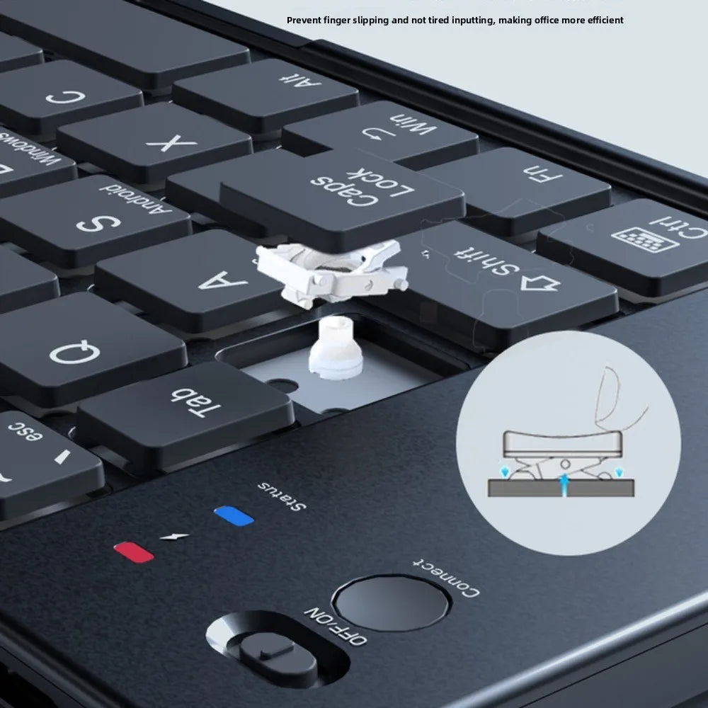 Mini Wireless Folding Keyboard Rechargeable Slim Design Bluetooth Keyboard Portable Universal Foldable Keyboard Mobile Use Peaceful Pleasures Health and Wellness