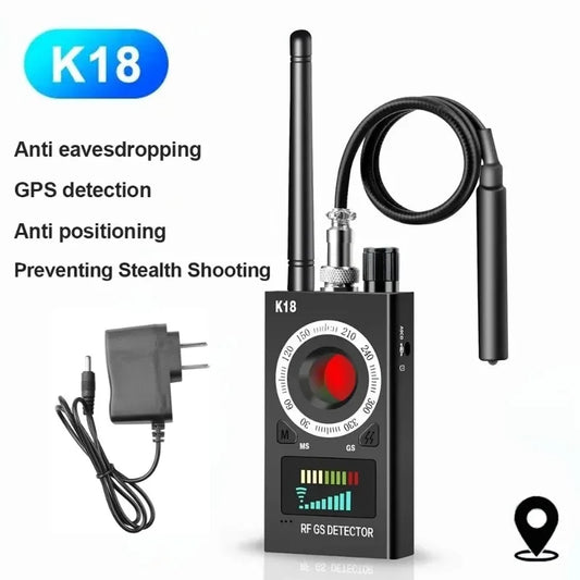 New K18 Multi-function Anti-Candid Cam Wireless Lens Device Finder 1MHz-6.5GHz GSM Audio Bug Finder GPS Signal RF Tracker Detect Peaceful Pleasures Health and Wellness