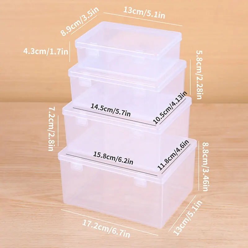 1PC Transparent PP Dual Fastened Transparent Display Box Jewelry Jewelry Container Jewelry Box Art DIY Parts Tool Storage Box Peaceful Pleasures Health and Wellness
