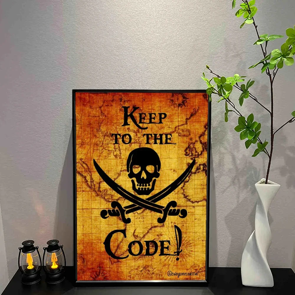 Pirates of the Caribbean Canvas Wall Art Poster – Unframed