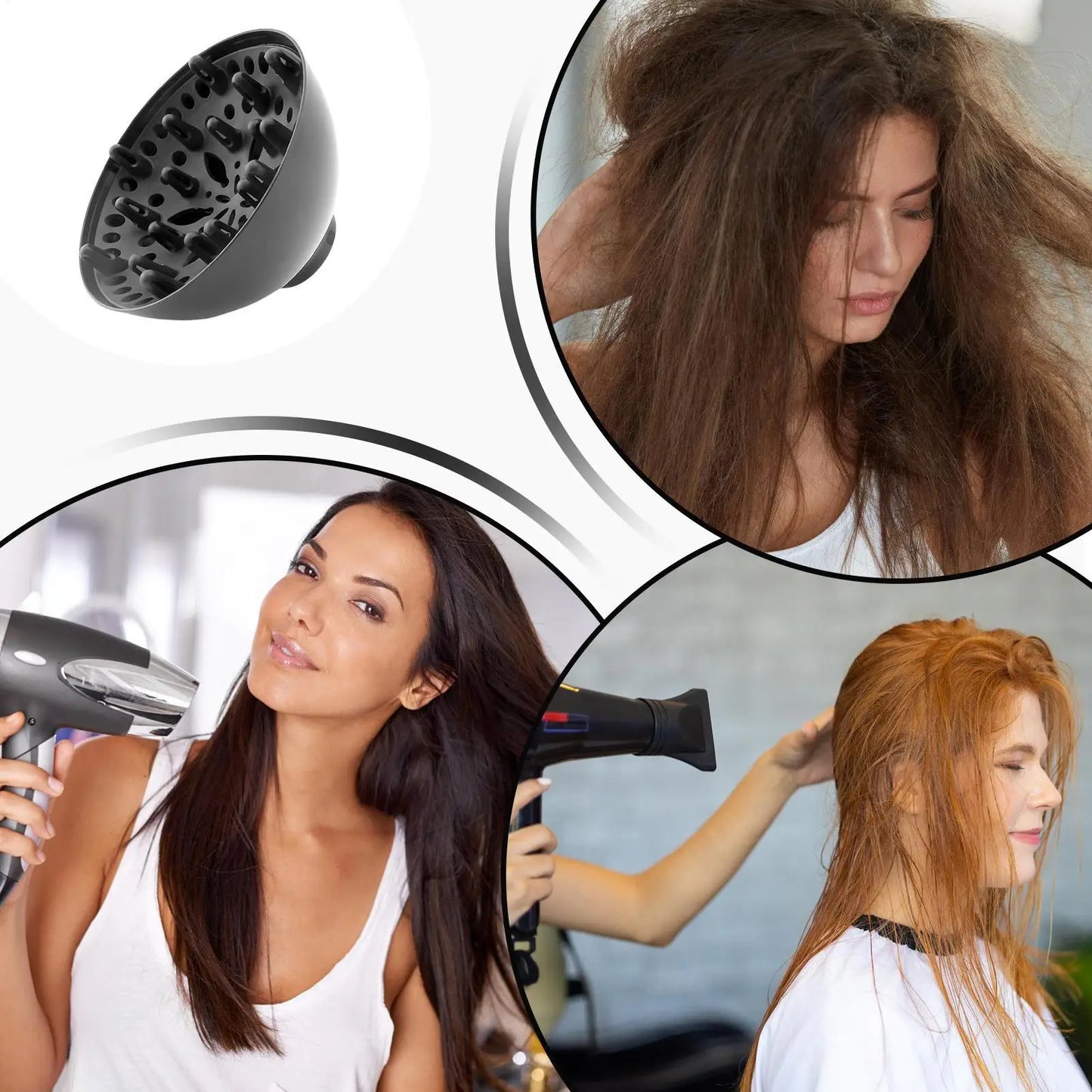 Universal Hair Diffuser Attachment for Curly & Wavy Hair