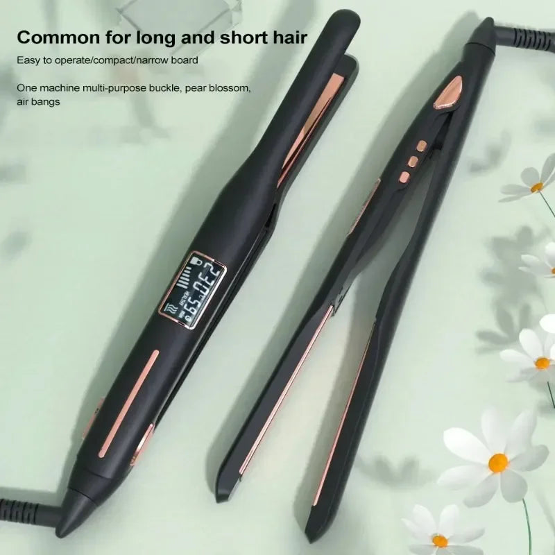 Mini Titanium Pencil Flat Iron for Short Hair & Beard Styling