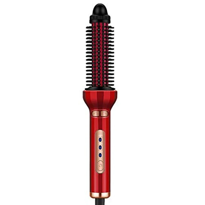 Salon Automatic Electric Hair Curler Iron Ceramic Rotation Curly Hair Waver with PTC Heater and LED Temperature Display Peaceful Pleasures Health and Wellness Red EU