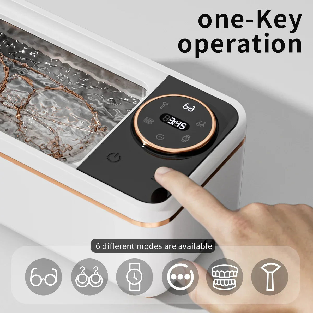 URGGU 55KHz Ultrasonic Cleaner – Jewelry, Glasses & Dentures