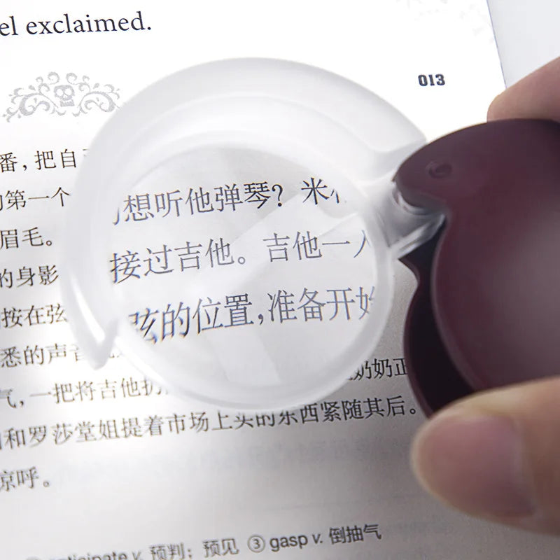 Loupe Portable Magnifier Handheld 35Mm 4X Circular Pocket Watch Foldable Magnifying Glass Foldable Portable Visual Aid Peaceful Pleasures Health and Wellness