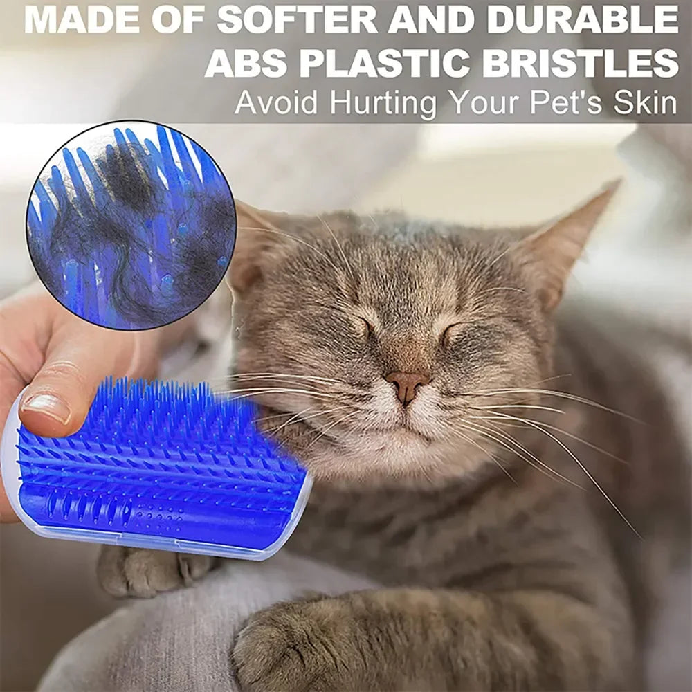 Cat Corner Brush – Scratcher, Massager & Grooming Comb