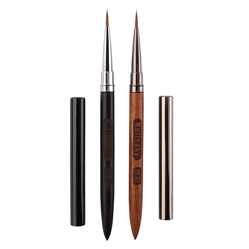 Acrylic Nail Art Liner Brush Grid Stripes Wood Handle Triangular Petal Nail Brush Flower Painting Drawing Pen DIY Manicure Tool Peaceful Pleasures Health and Wellness