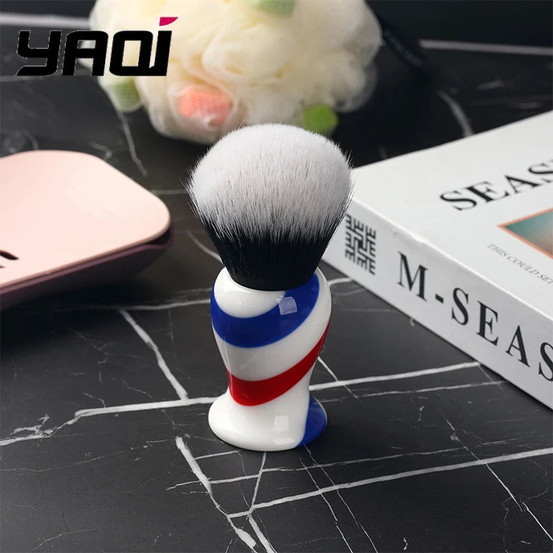 2026 Yaqi 30mm Monster Barber Pole Shaving Brush Colorful Bristle Men's Grooming Tool Soft Hard Bristle Options Peaceful Pleasures Health and Wellness