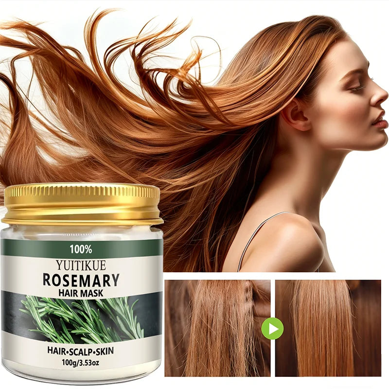 YUITIKUE 100% Rosemary Hair Mask | 3-in-1 Care For Hair, Scalp & Skin | Natural Nourishment & Gentle Hydration Treatment 100g Peaceful Pleasures Health and Wellness