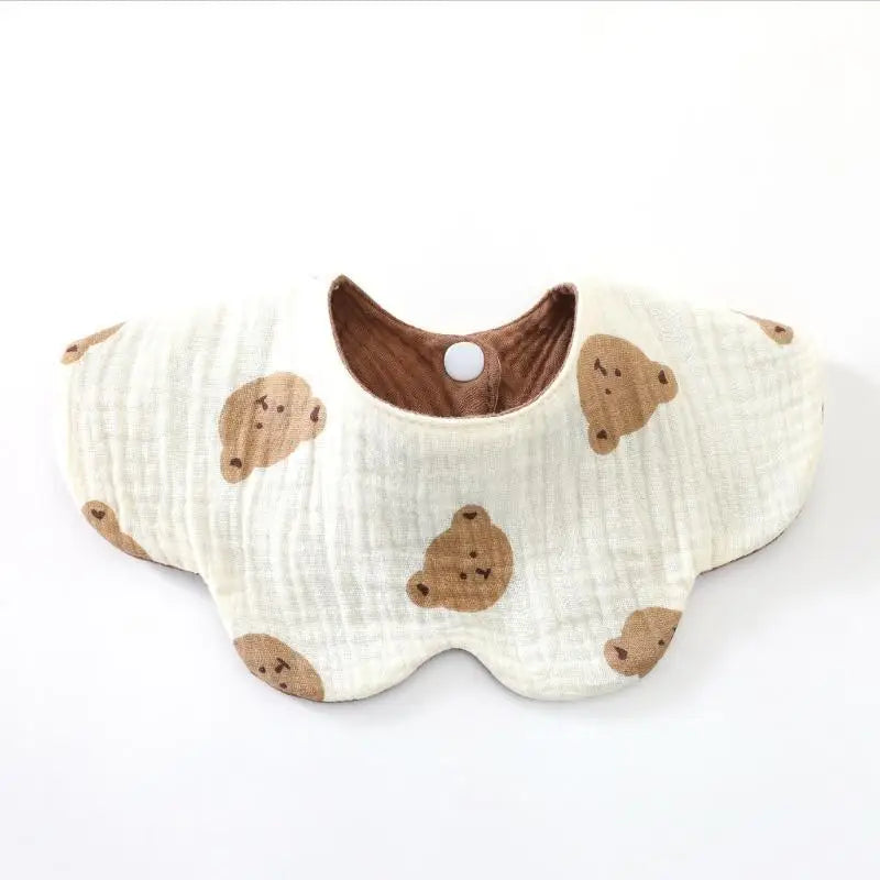 6-Layer Cotton Baby Drool Bib – Soft Burp Cloth for Newborns