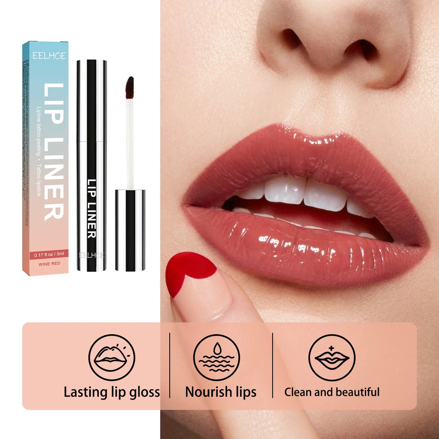 EELHOE Peel Off Lip Liner – Waterproof Moisturizing Lip Gloss