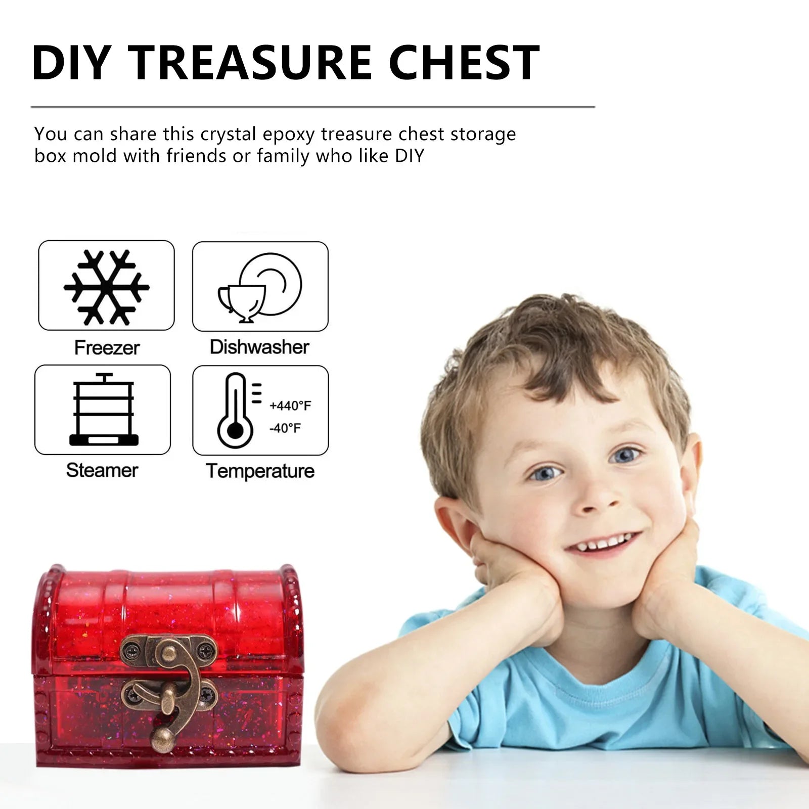 New Silicone Molds For Epoxy Resin Treasure Chest Style Silicone Molds For Handicrafts for DIY Craft Lovers Peaceful Pleasures Health and Wellness