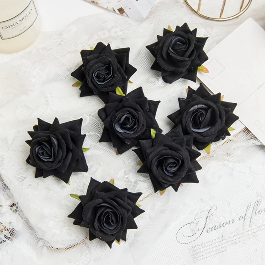 Artificial Silk Rose Flower Heads 5/10 Pcs | Wedding & Home Décor
