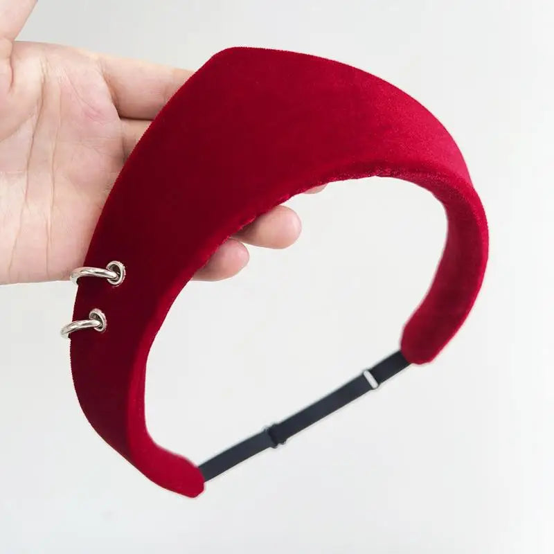 Crown Velvet Headband – Retro Hair Accessory for Women & Girls