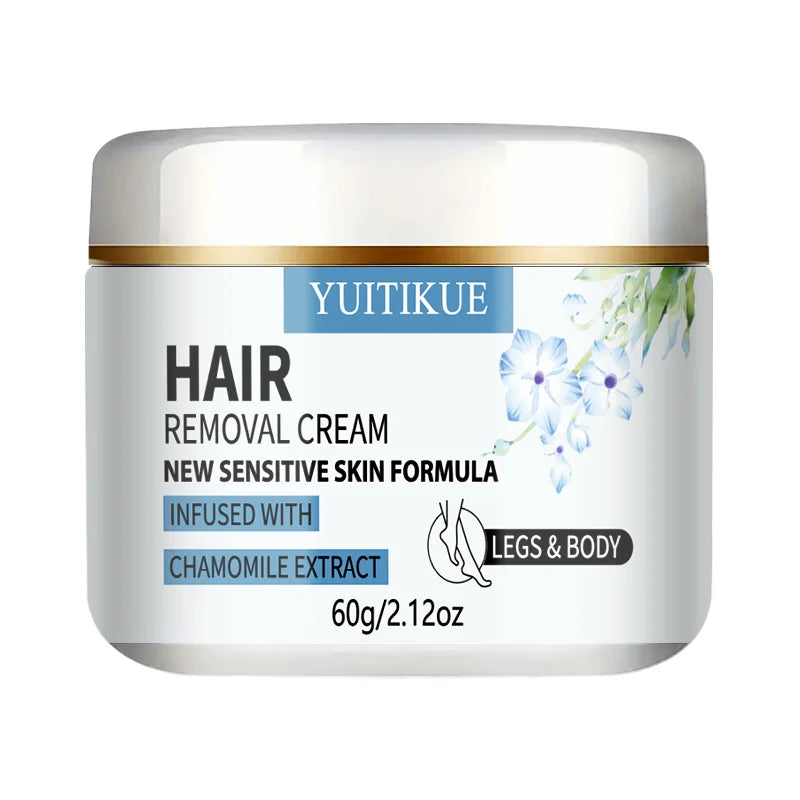 YUITIKUE Hair Removal Cream 60g Sensitive Skin Formula with Chamomile Extract for Legs & Body Peaceful Pleasures Health and Wellness 1pc