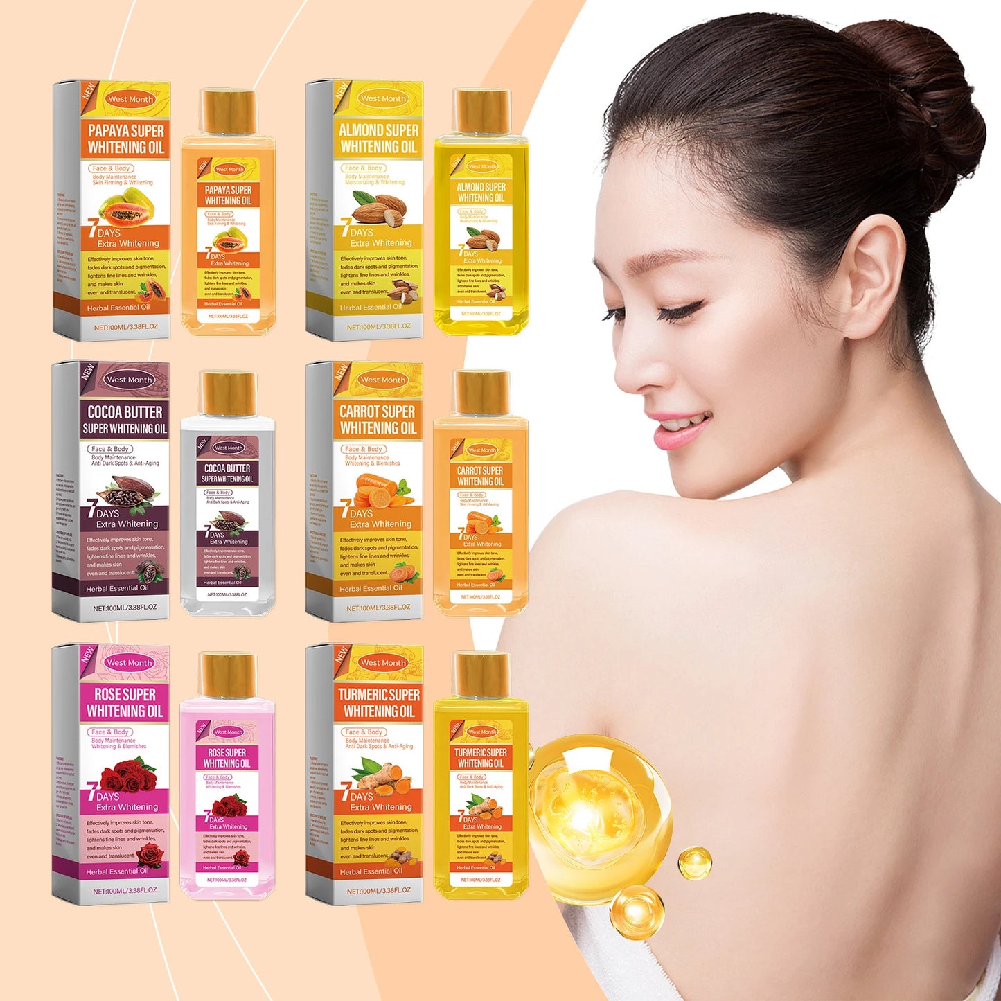 Papaya Whitening Body Oil – Brighten, Moisturize & Anti-Aging
