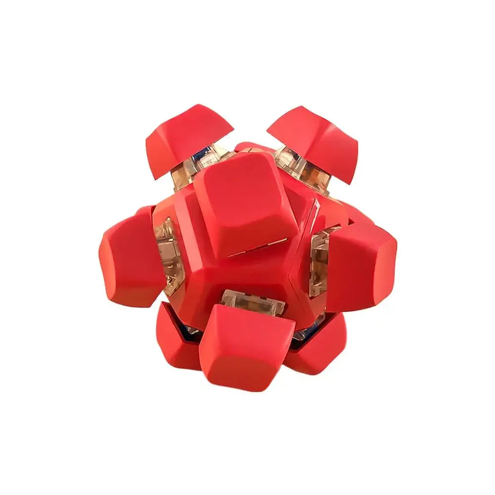 Stress Reliever 12 Key Flashing Light Mechanical Keyboard Ball Fingertip Pressing Repair Decompression Gift Toy for Adults Kids Peaceful Pleasures Health and Wellness 04