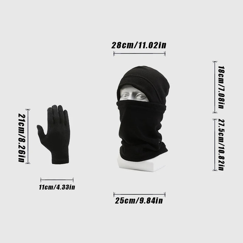 Men's 3-Piece Winter Set: Knit Beanie, Neck Gaiter & Face Cover