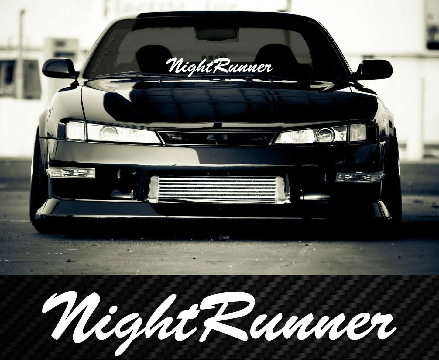 22inch Night Runner Windshield Banner Sun Strip Decal Sticker Peaceful Pleasures Health and Wellness Default Title