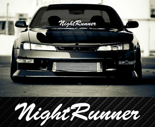 22inch Night Runner Windshield Banner Sun Strip Decal Sticker Peaceful Pleasures Health and Wellness Default Title