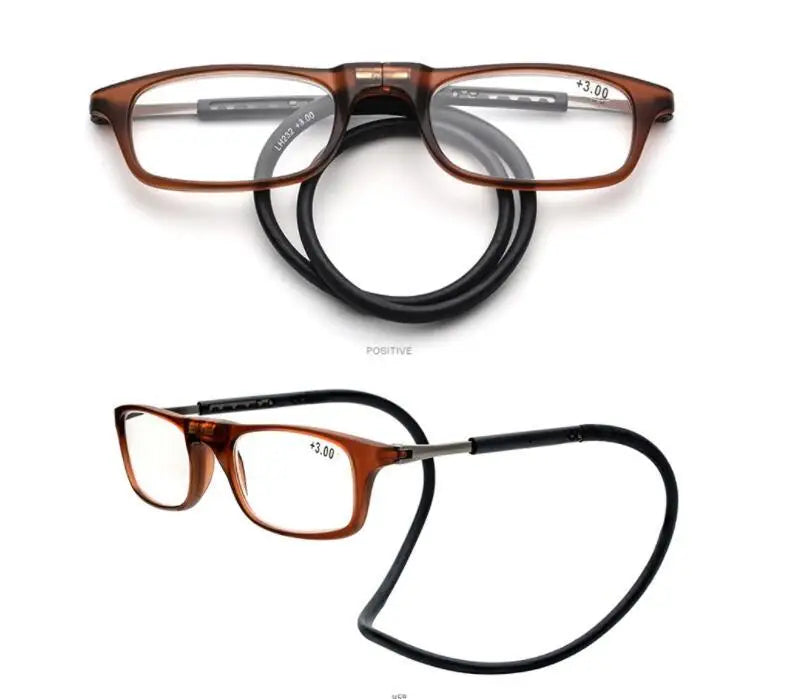 New Folding Neck Hanging Presbyopia Glasses Hd Resin Fashion Magic Magnet Presbyopia Glasses Presbyopic Eyeglasses Peaceful Pleasures Health and Wellness 3 200